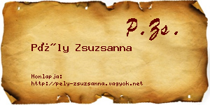 Pély Zsuzsanna névjegykártya