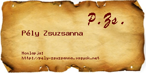 Pély Zsuzsanna névjegykártya