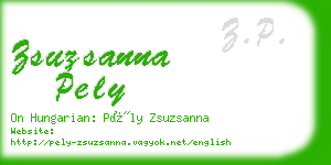 zsuzsanna pely business card